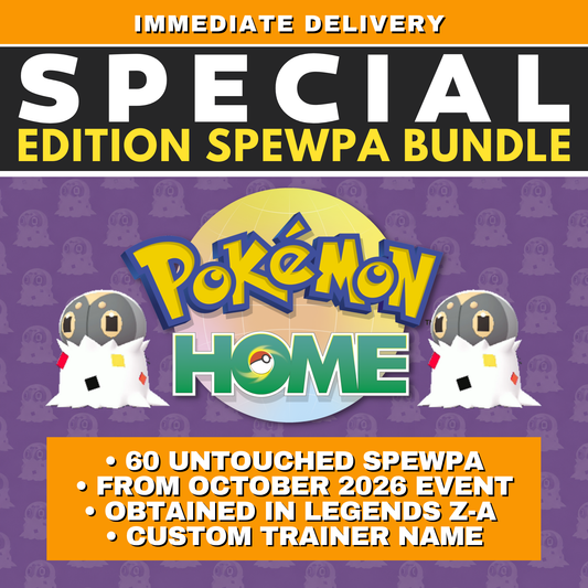 Special Spewpa Pokémon HOME Bundle Complete Untouched IVs 2026 October Event Mystery Gift Vivillon