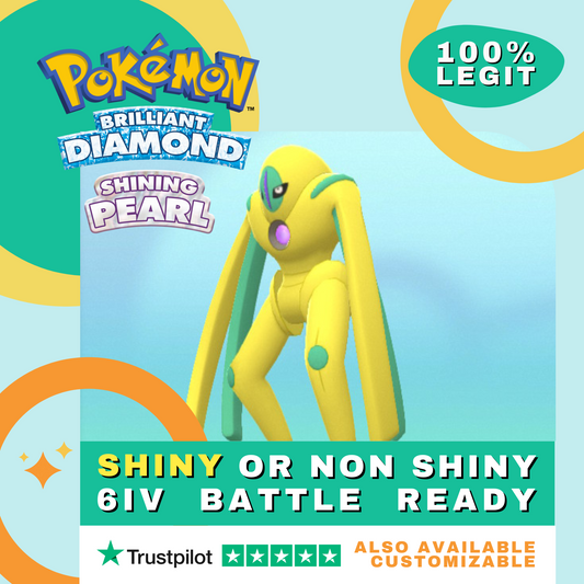 Deoxys Defense Form Shiny ✨ or Non Shiny Pokémon Brilliant Diamond Shining Pearl Battle Ready 6 IV Competitive 100%  Legit Level 100 Customizable Custom OT