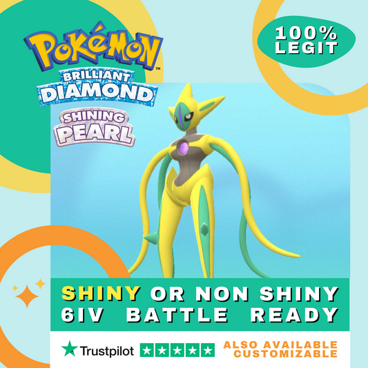 Deoxys Attack Form Shiny ✨ or Non Shiny Pokémon Brilliant Diamond Shining Pearl Battle Ready 6 IV Competitive 100%  Legit Level 100 Customizable Custom OT