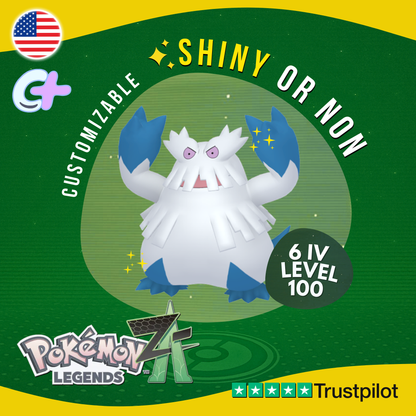 Abomasnow Shiny or Non ✨6 IV Pokémon Legends Z-A Competitive Customizable ZA Z A