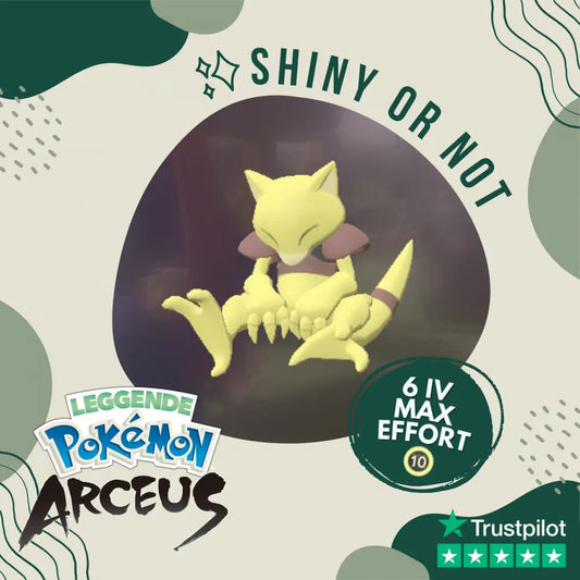 Abra Shiny ✨ Legends Pokémon Arceus 6 Iv Max Effort Custom Ot Level Gender