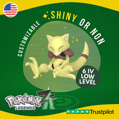 Abra Shiny or Non ✨ 6 IV Pokémon Legends Z-A Competitive Customizable ZA Z A