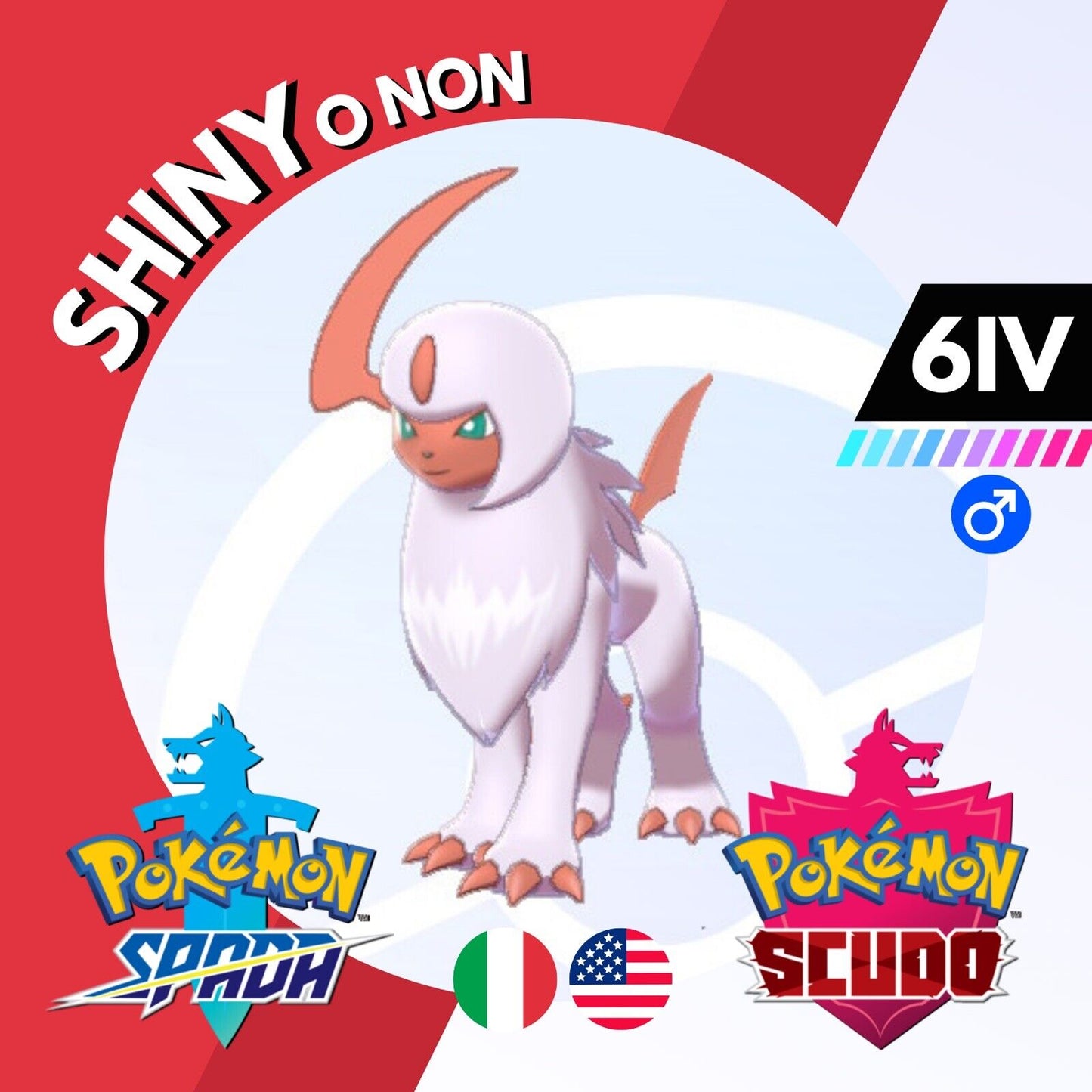 Absol Shiny o Non 6 IV Competitivo Legit Pokemon Spada Scudo Sword Shield