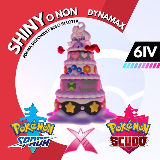 Alcremie Gigantamax Dynamax Shiny o Non 6 IV Pokemon Spada Scudo Sword Shield