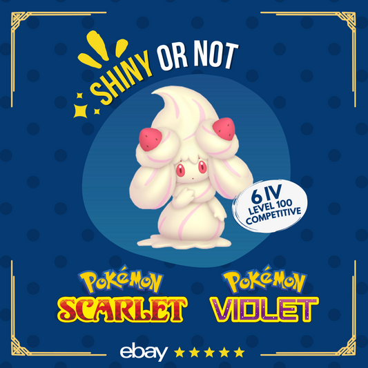 Alcremie Shiny or Non ✨ 6 IV Competitive Customizable Pokémon Scarlet Violet by Shiny Living Dex | Shiny Living Dex