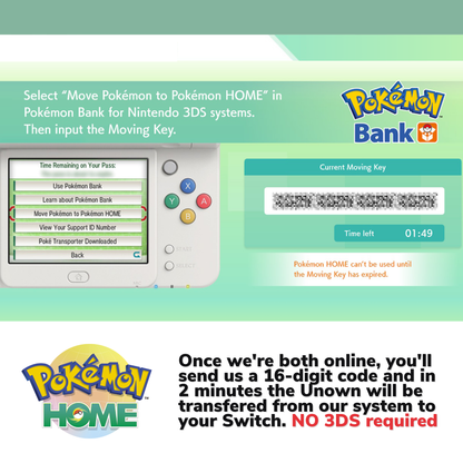 All Unown Shiny & Non Shiny Complete Collection Pokémon HOME Every 28 Letters Custom OT 6 IV Brilliant Diamond Shining Pearl Legends Arceus