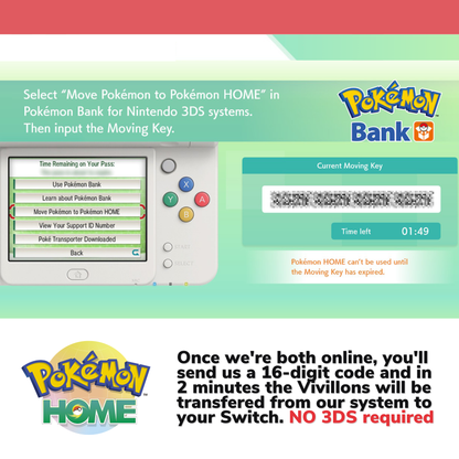 All Vivillon Shiny & Non Shiny Complete Collection Pokémon HOME Every 20 Forms Custom Trainer name OT 6 IV Legit Scarlet Legends Z-A ready