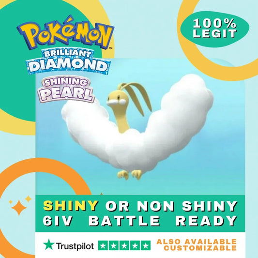 Altaria  Shiny ✨ or Non Shiny Pokémon Brilliant Diamond Shining Pearl Battle Ready 6 IV Competitive 100%  Legit Level 100 Customizable Custom OT