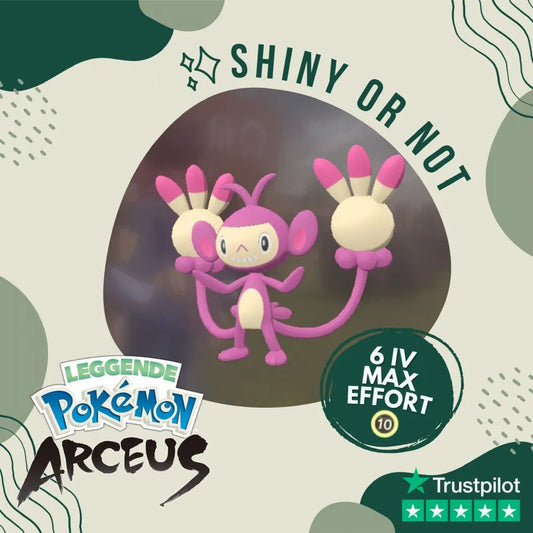Ambipom Shiny ✨ Legends Pokémon Arceus 6 Iv Max Effort Custom Ot Level Gender