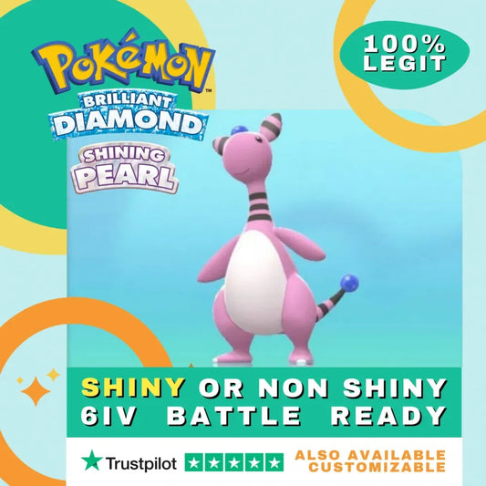 Ampharos  Shiny ✨ or Non Shiny Pokémon Brilliant Diamond Shining Pearl Battle Ready 6 IV Competitive 100%  Legit Level 100 Customizable Custom OT