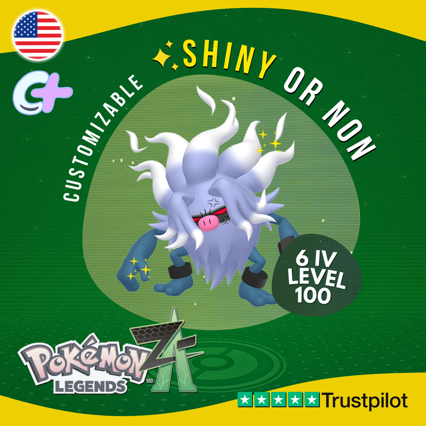 Annihilape Shiny or Non 6 IV Pokémon Legends Z-A Competitive Customizable ZA Z A
