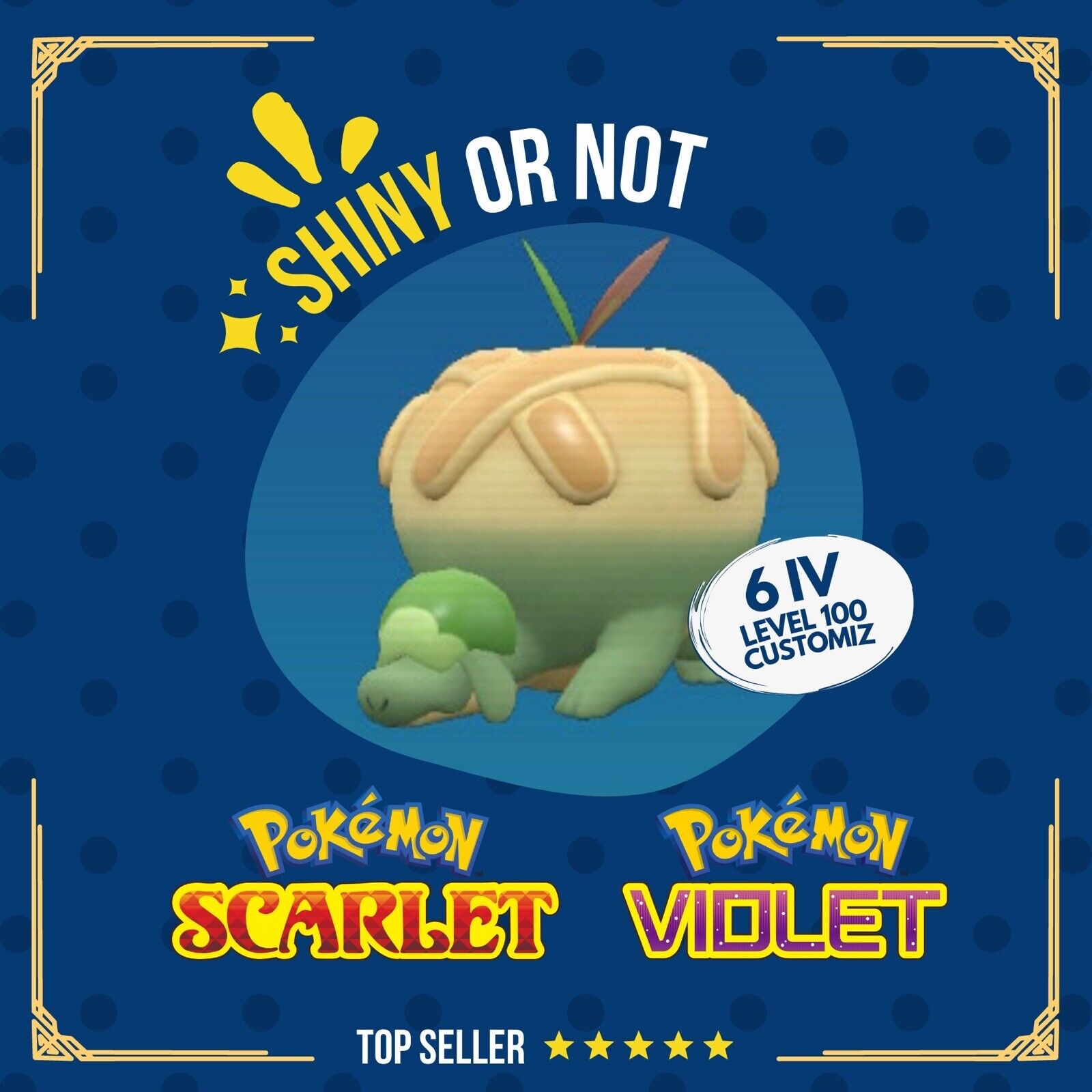 Appletun Shiny or Non ✨ 6 IV Competitive Customizable Pokémon Scarlet Violet by Shiny Living Dex | Shiny Living Dex