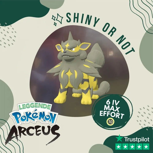 Arcanine Shiny ✨ Legends Pokémon Arceus 6 Iv Max Effort Custom Ot Level Gender