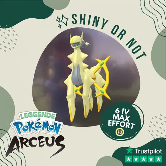 Arceus Shiny ✨ Legends Pokémon 6 Iv Max Effort Custom Ot Level Gender