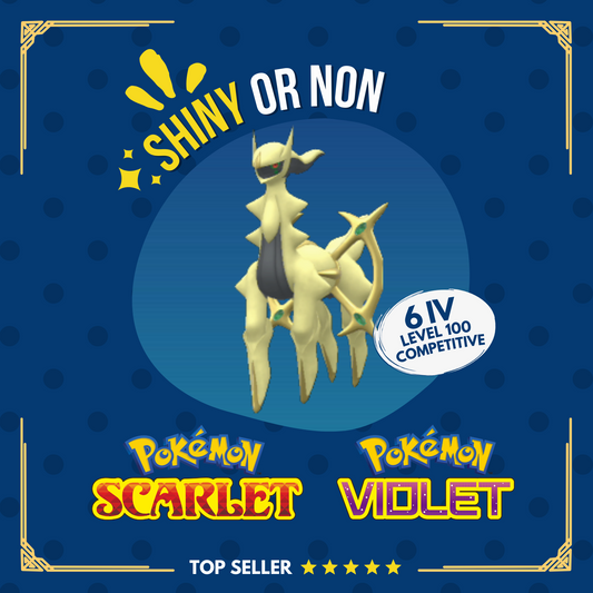 Arceus Shiny or Non ✨ 6 IV Competitive Customizable Pokémon Scarlet Violet by Shiny Living Dex | Shiny Living Dex
