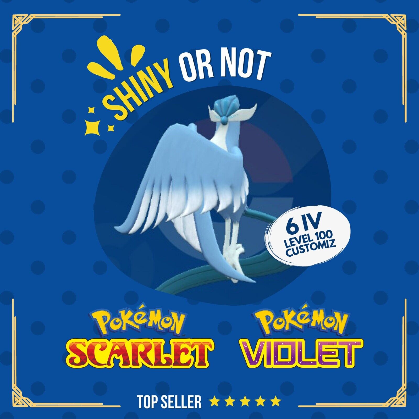 Articuno Galar Shiny or Non ✨ 6 IV Competitive Custom Pokémon Scarlet Violet by Shiny Living Dex | Shiny Living Dex