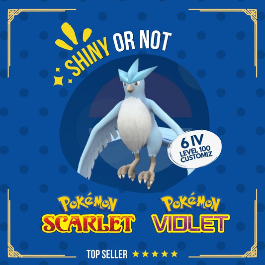 Articuno Shiny or Non ✨ 6 IV Competitive Customizable Pokémon Scarlet Violet by Shiny Living Dex | Shiny Living Dex