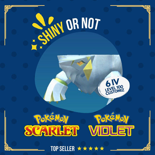 Avalugg Shiny or Non ✨ 6 IV Competitive Customizable Pokémon Scarlet Violet 🟠🟣 by Shiny Living Dex | Shiny Living Dex