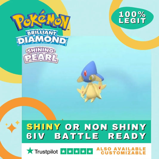 Azelf   Shiny ✨ or Non Shiny Pokémon Brilliant Diamond Shining Pearl Battle Ready 6 IV Competitive 100%  Legit Level 100 Customizable Custom OT