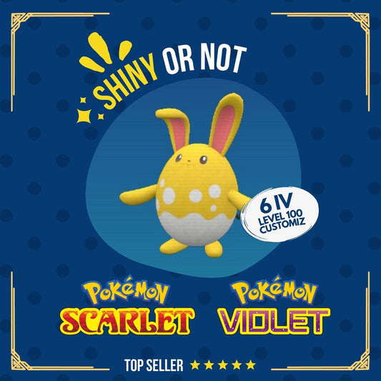 Azumarill Shiny or Non ✨ 6 IV Competitive Customizable Pokémon Scarlet Violet by Shiny Living Dex | Shiny Living Dex