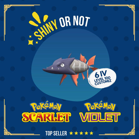 Barraskewda Shiny or Non ✨ 6 IV Competitive Customizable Pokémon Scarlet Violet by Shiny Living Dex | Shiny Living Dex