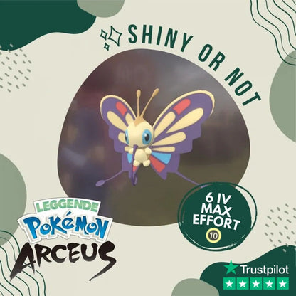 Beautifly Shiny ✨ Legends Pokémon Arceus 6 Iv Max Effort Custom Ot Level Gender