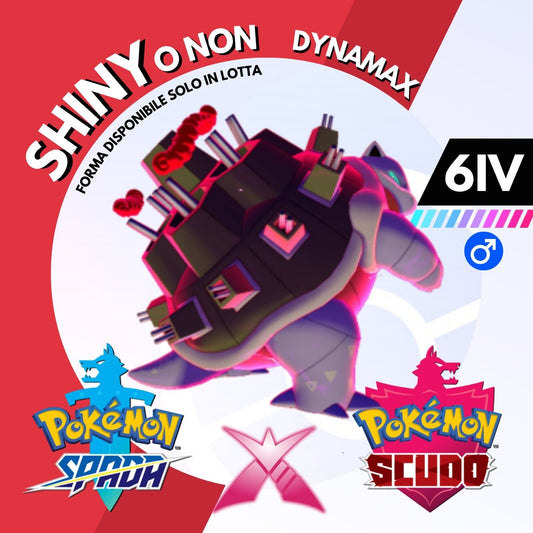 Blastoise Gigantamax Dynamax Shiny o Non 6 IV Pokemon Spada Scudo Sword Shield