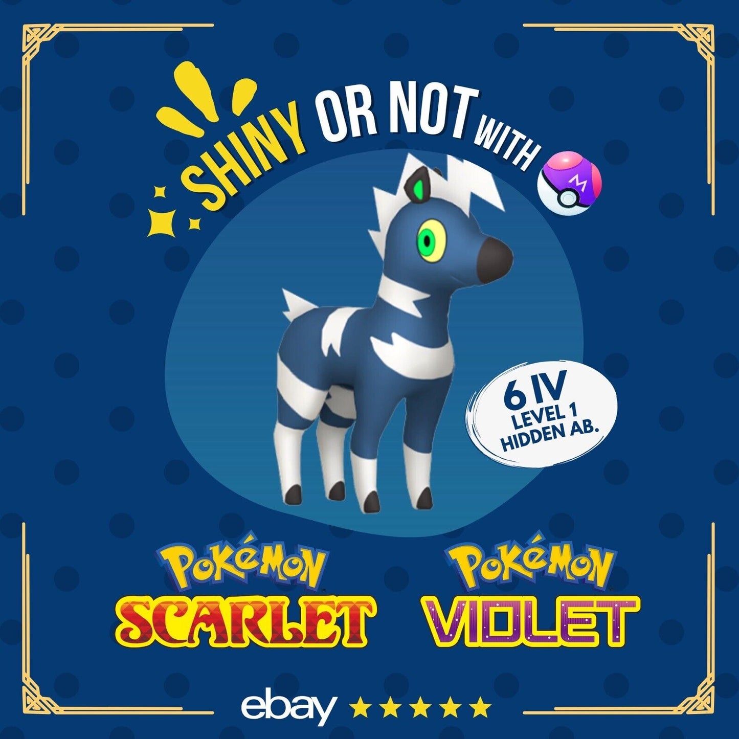 Blitzle Shiny or Non ✨ 6 IV Customizable Nature Level OT Pokémon Scarlet Violet by Shiny Living Dex | Shiny Living Dex