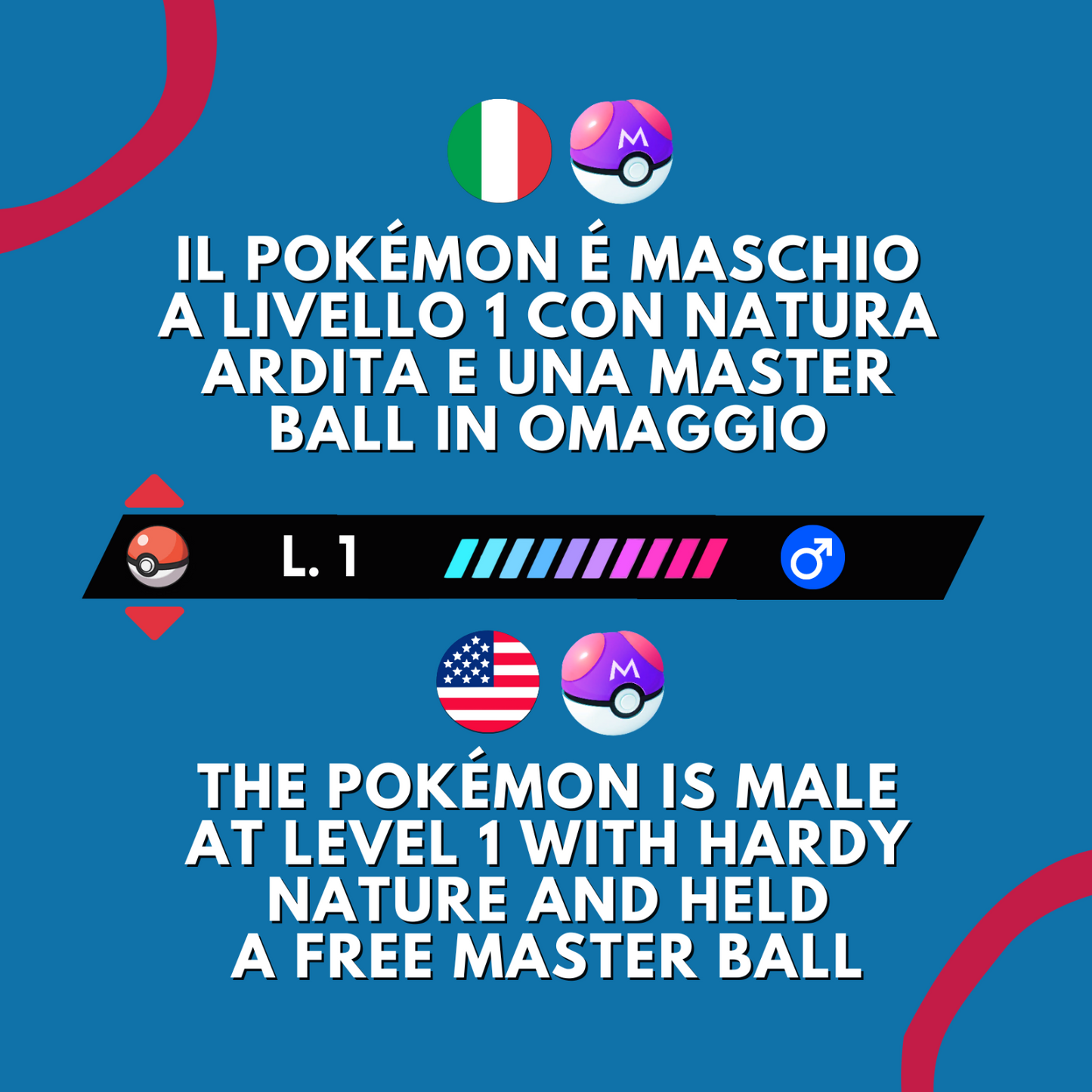Bonsly Shiny o Non 6 IV e Master Ball Legit Pokemon Spada Scudo Sword Shield