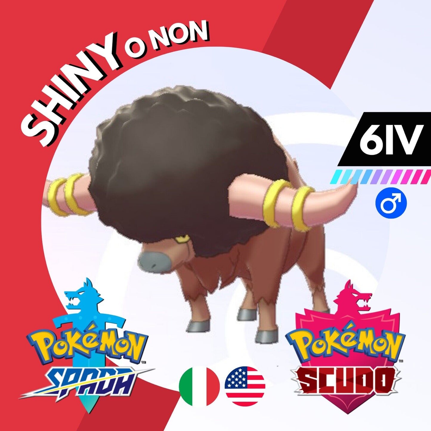 Bouffalant Shiny o Non 6 IV Competitivo Legit Pokemon Spada Scudo Sword Shield