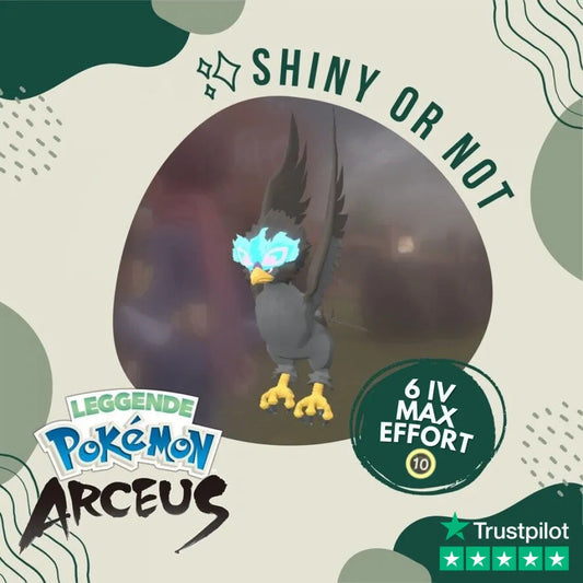 Braviary Shiny ✨ Legends Pokémon Arceus 6 Iv Max Effort Custom Ot Level Gender