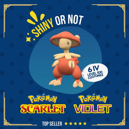 Breloom Shiny or Non ✨ 6 IV Competitive Customizable Pokémon Scarlet Violet by Shiny Living Dex | Shiny Living Dex