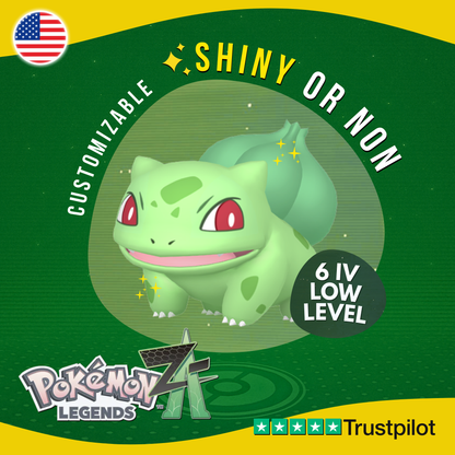 Bulbasaur Shiny or Non ✨ 6IV Pokémon Legends Z-A Competitive Customizable ZA Z A