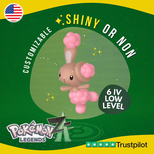 Buneary Shiny or Non ✨ 6 IV Pokémon Legends Z-A Competitive Customizable ZA Z A