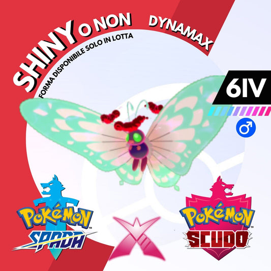 Butterfree Gigantamax Dynamax Shiny o Non 6 IV Pokemon Spada Scudo Sword Shield