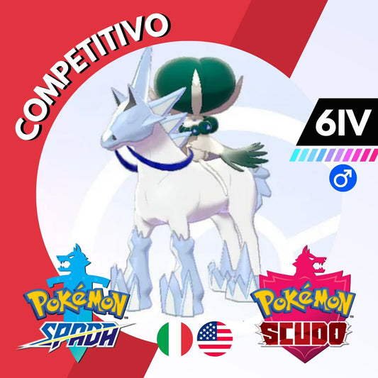 Calyrex Cavaliere Glaciale con Glacier 6 IV Pokemon Spada Scudo Sword Shield