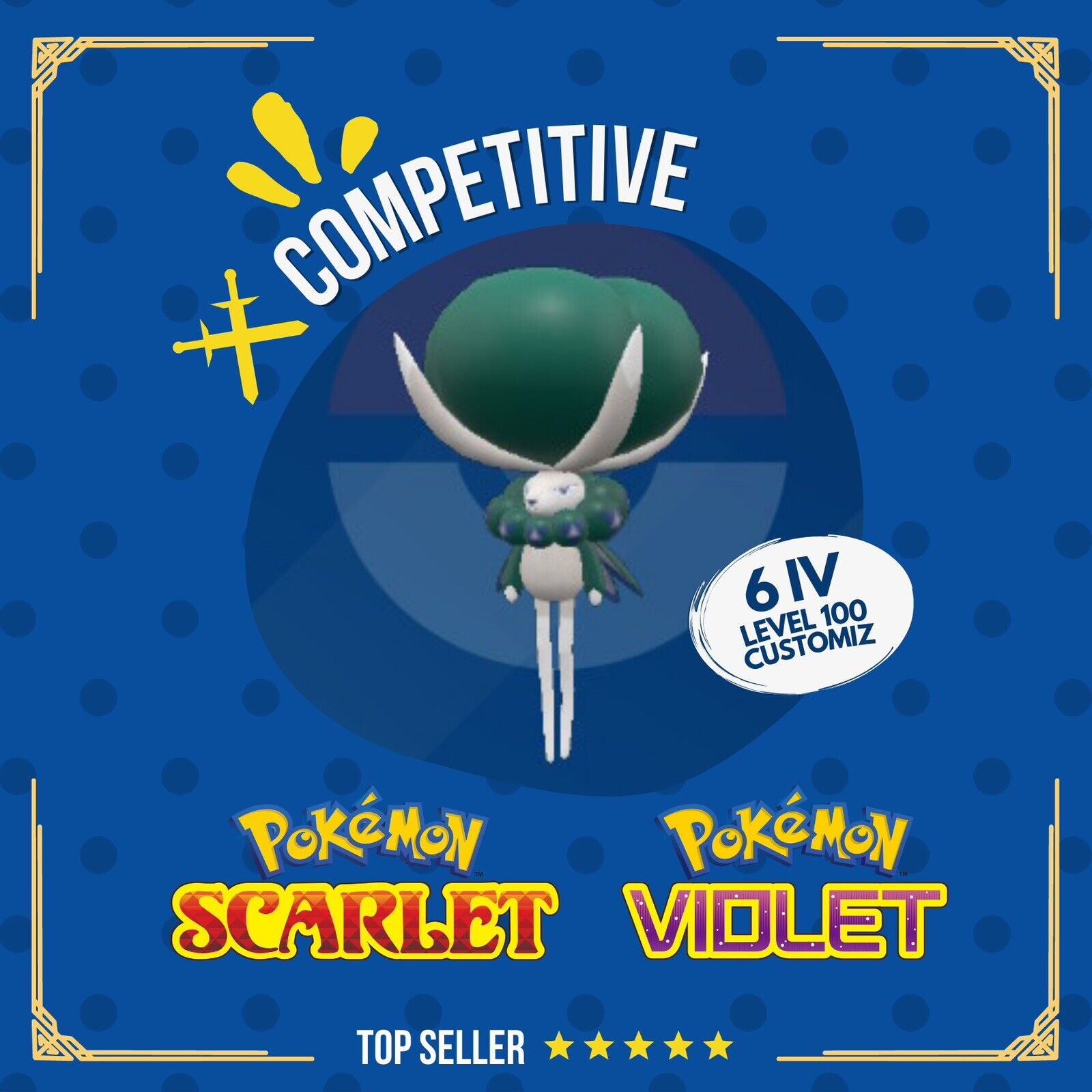 Calyrex Non Shiny ✨ 6 IV Competitive Customizable Pokémon Scarlet Violet by Shiny Living Dex | Shiny Living Dex