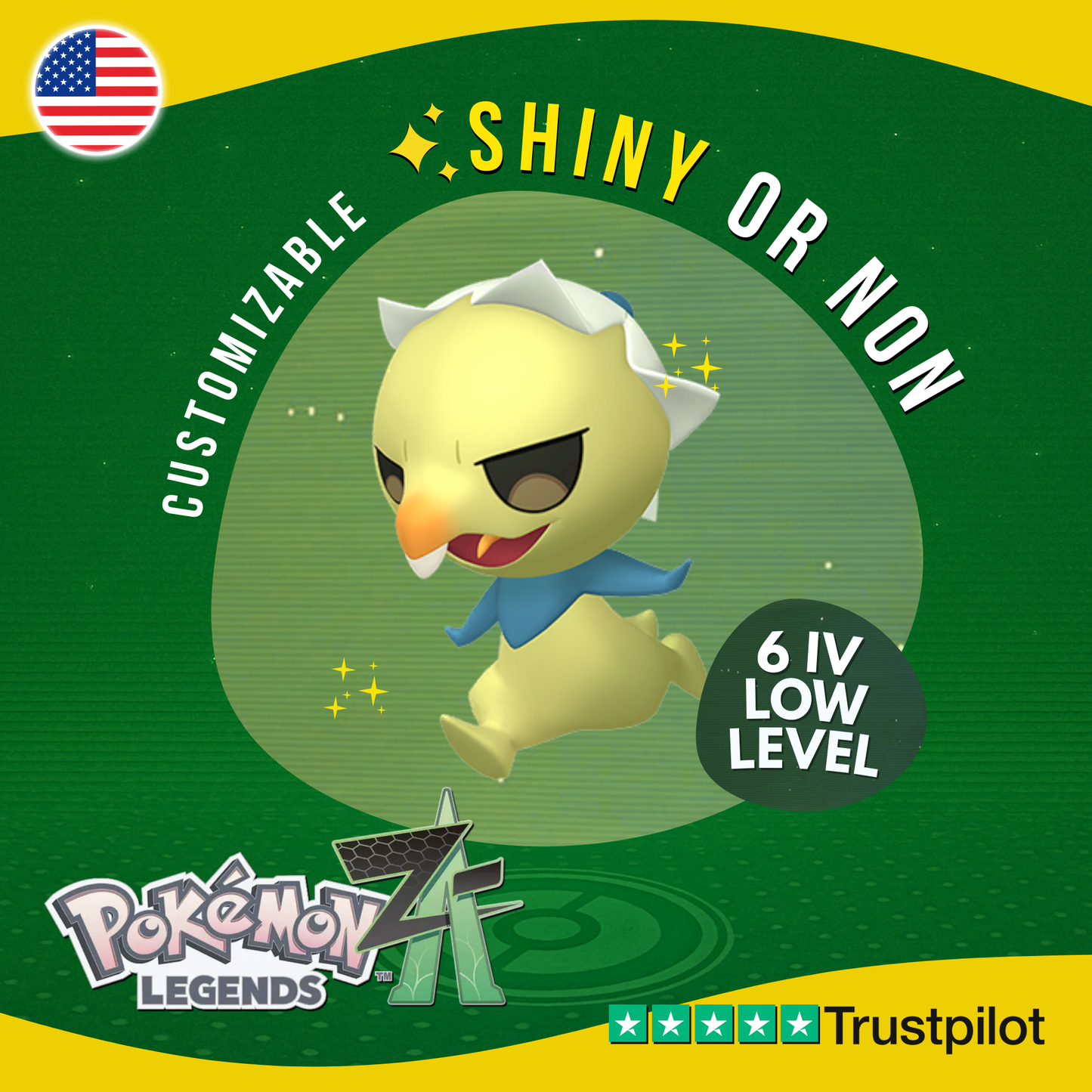 Capsakid Shiny or Non ✨ 6 IV Pokémon Legends Z-A Competitive Customizable ZA Z A