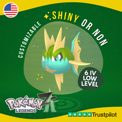 Carvanha Shiny or Non ✨ 6 IV Pokémon Legends Z-A Competitive Customizable ZA Z A