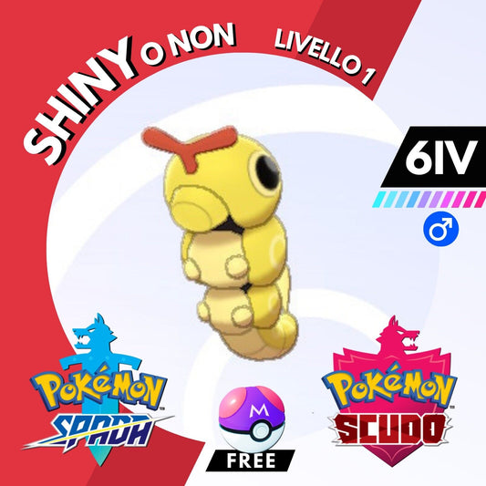 Caterpie Shiny o Non 6 IV e Master Ball Legit Pokemon Spada Scudo Sword Shield