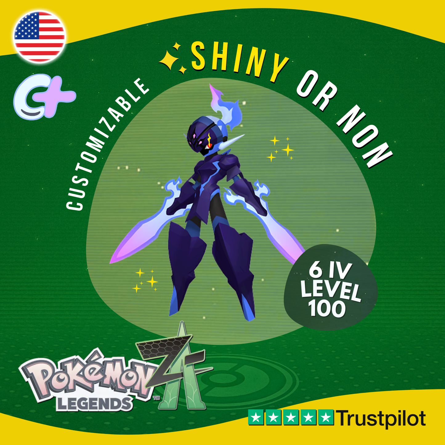 Ceruledge Shiny or Non ✨6 IV Pokémon Legends Z-A Competitive Customizable ZA Z A