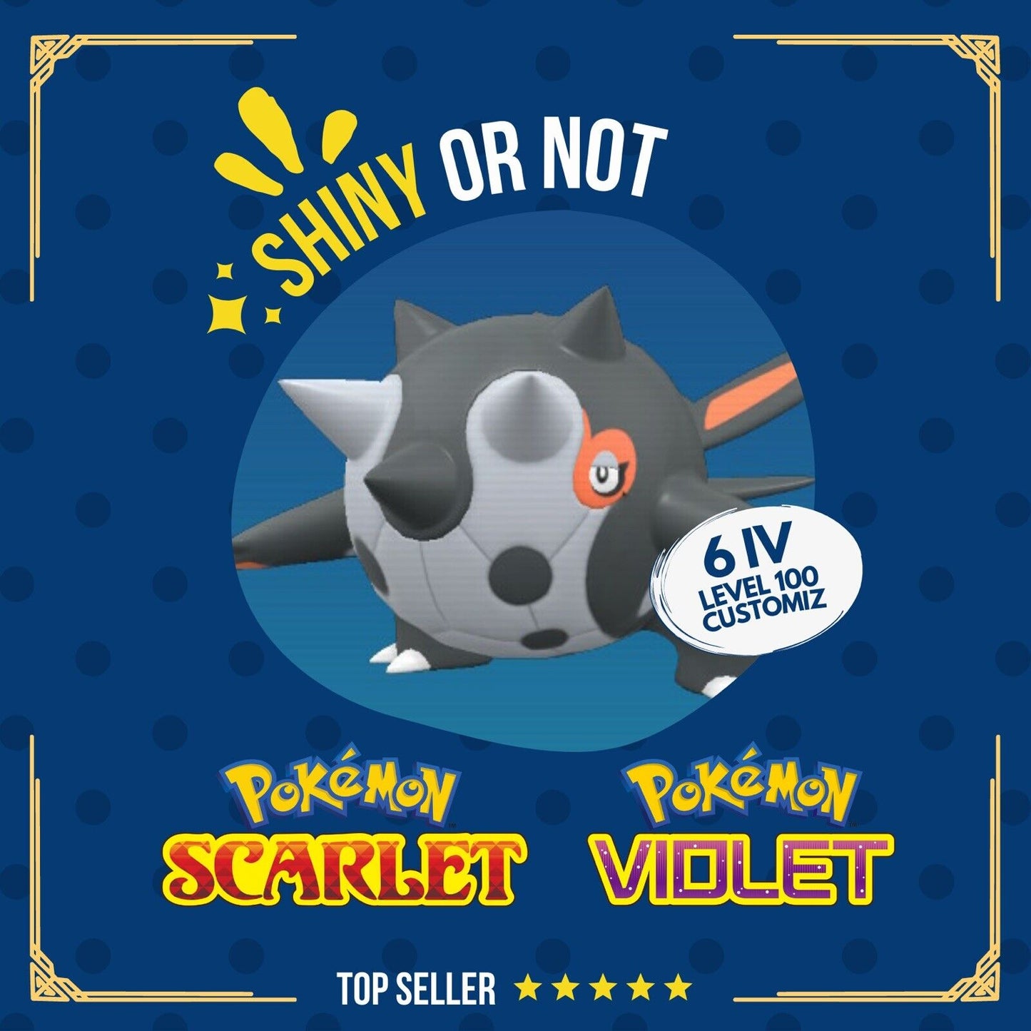 Cetitan Shiny or Non ✨ 6 IV Competitive Customizable Pokémon Scarlet Violet by Shiny Living Dex | Shiny Living Dex