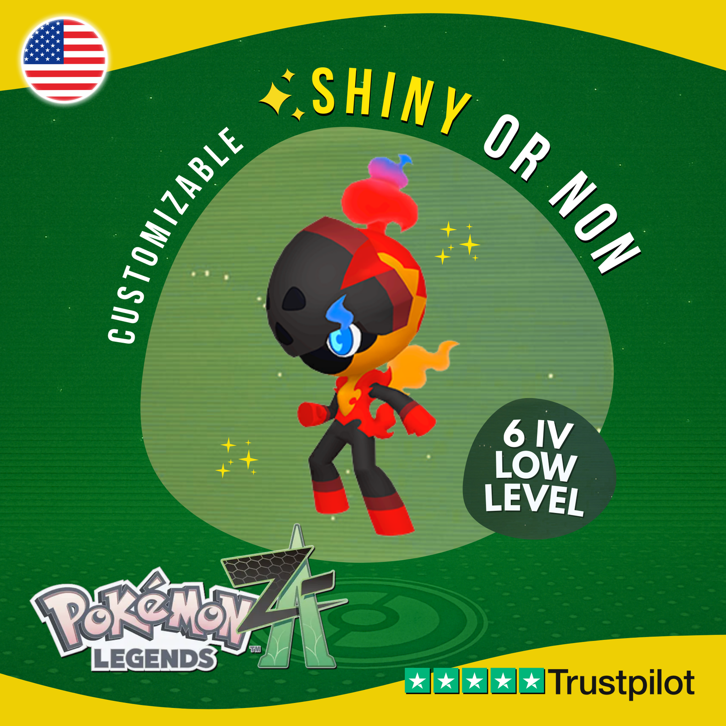 Charcadet Shiny or Non ✨6IV Pokémon Legends Z-A Competitive Customizable ZA Z A