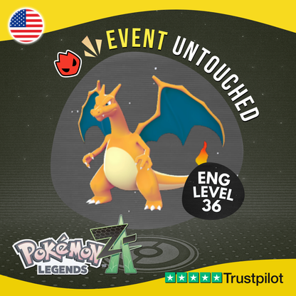 Charizard Alpha Event B1G0006 December Untouched IV Pokémon Legends Z-A ZA Z A