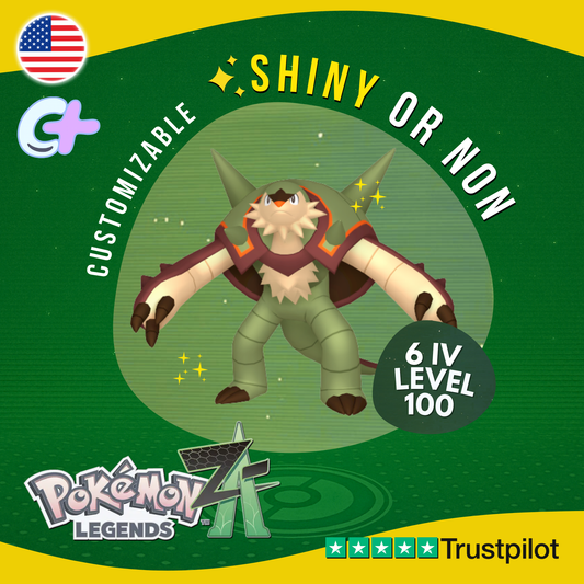 Chesnaught Shiny or Non ✨6IV Pokémon Legends Z-A Competitive Customizable ZA Z A