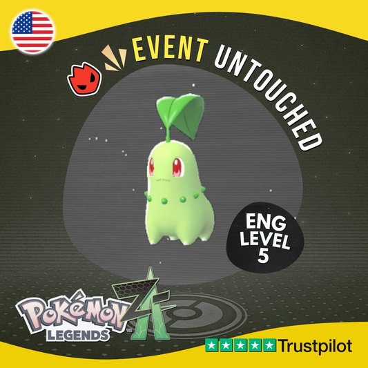 Chikorita Alpha Event HOME April 2026 Untouched IV Pokémon Legends Z-A ZA Z A