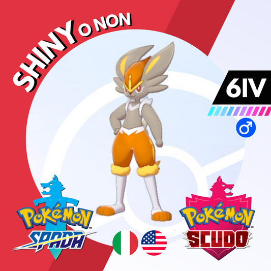 Cinderace Shiny o Non 6 IV Competitivo Legit Pokemon Spada Scudo Sword Shield