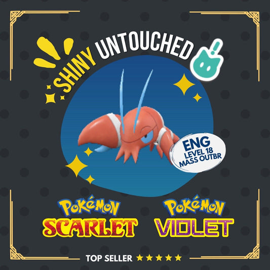Clauncher Shiny Event Mass Outbreak Rare Mark Untouched Pokémon Scarlet Violet Shiny by Shiny Living Dex | Shiny Living Dex