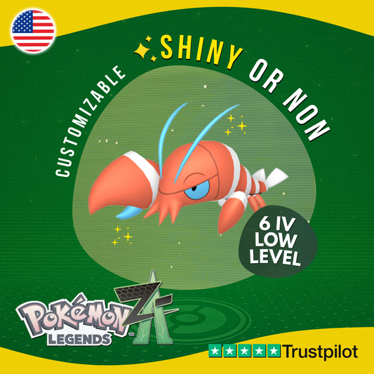 Clauncher Shiny or Non ✨ 6IV Pokémon Legends Z-A Competitive Customizable ZA Z A