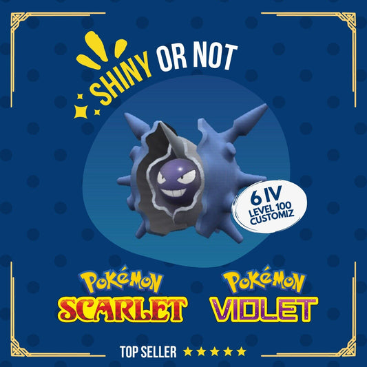 Cloyster Shiny or Non ✨ 6 IV Competitive Customizable Pokémon Scarlet Violet 🟠 by Shiny Living Dex | Shiny Living Dex